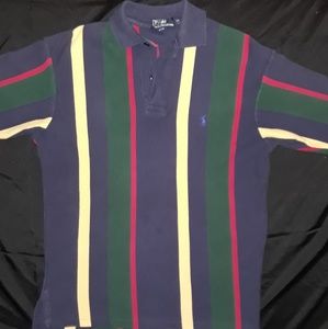 VTG RALPH LAUREN POLO COLOR BLOCK SHIRT 90S MEDIUM